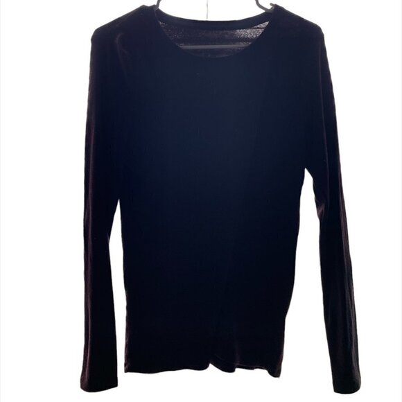 A New Day Maroon Cotton Long Sleeve Scoop Neck Tee Large - Picture 1 of 2